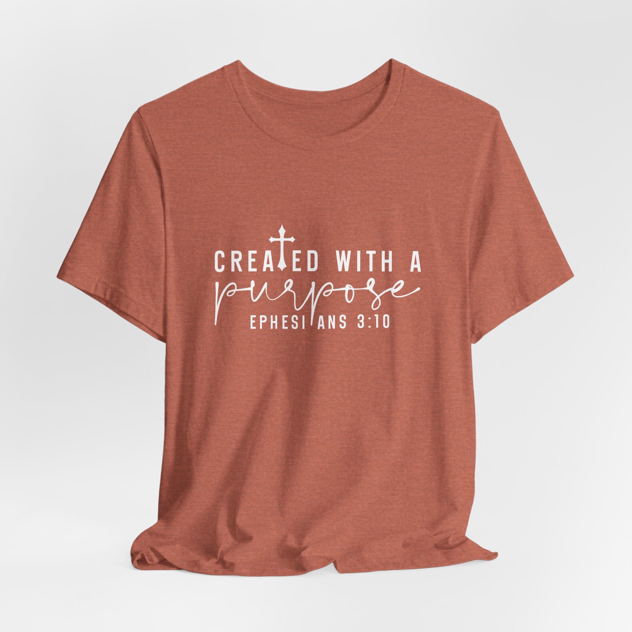 Created with a Purpose Inspirational Christian Short Sleeve T-Shirt