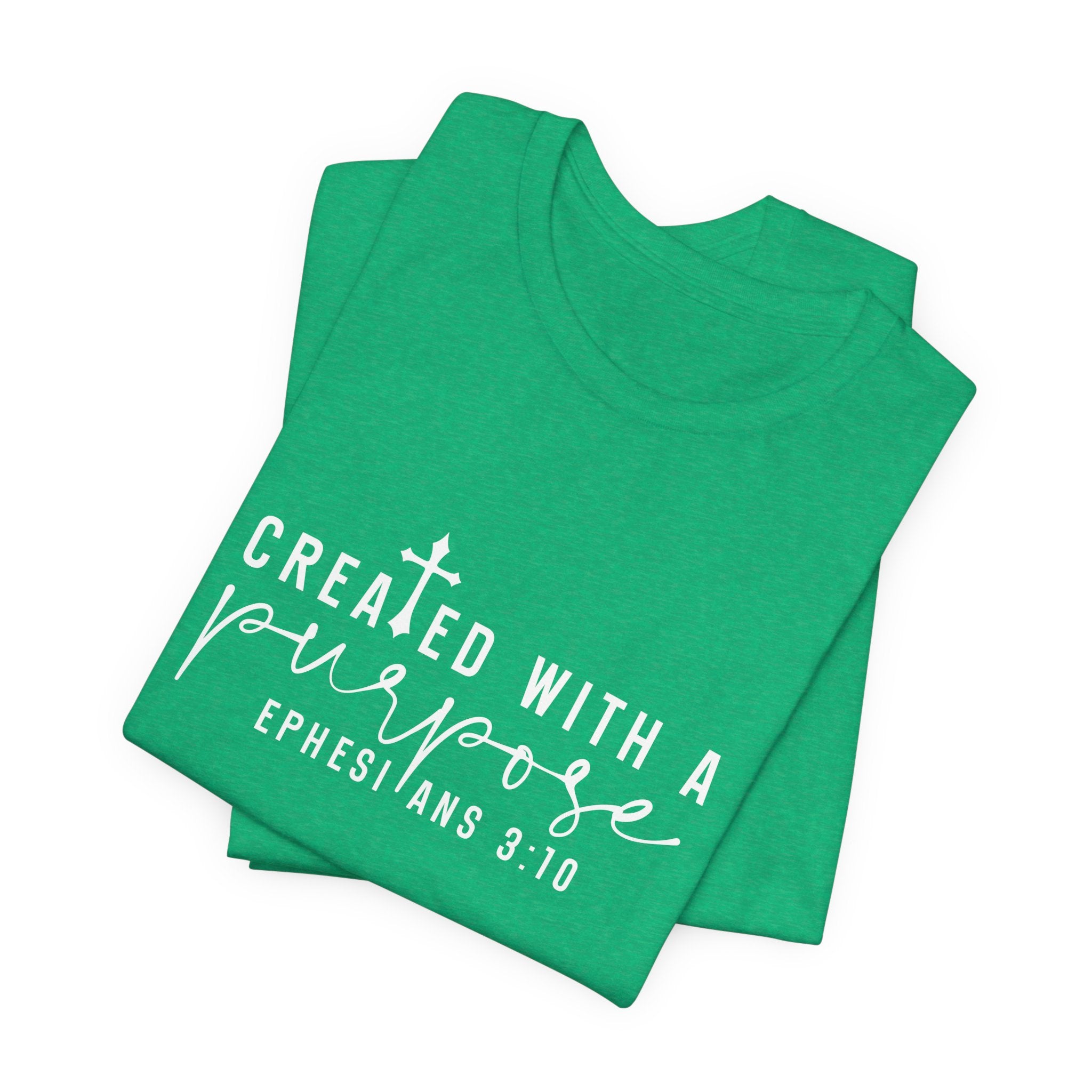 Created with a Purpose Inspirational Christian Short Sleeve T-Shirt