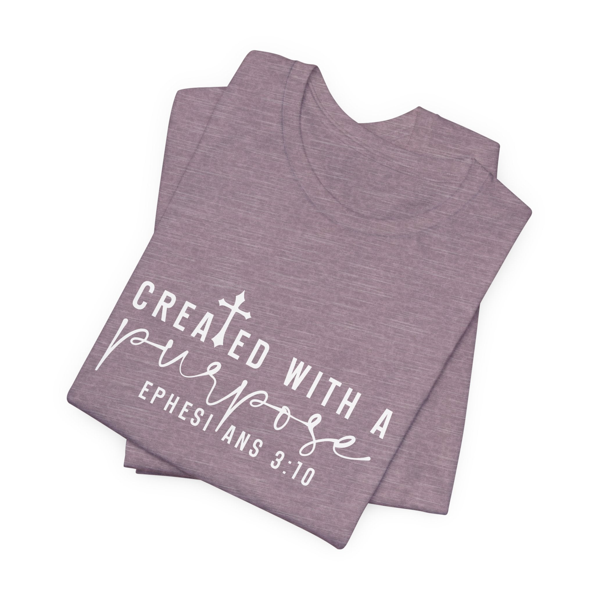 Created with a Purpose Inspirational Christian Short Sleeve T-Shirt