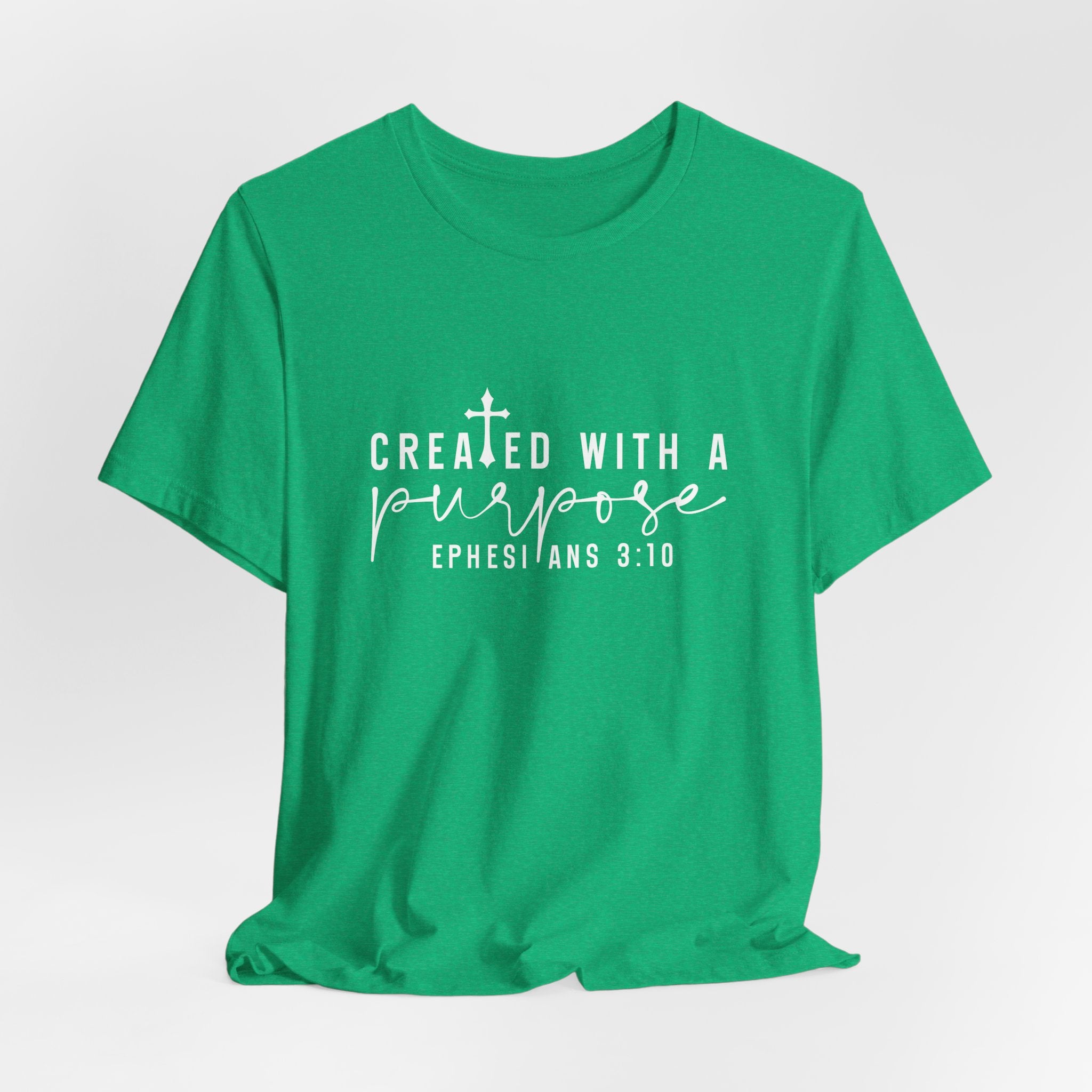 Created with a Purpose Inspirational Christian Short Sleeve T-Shirt