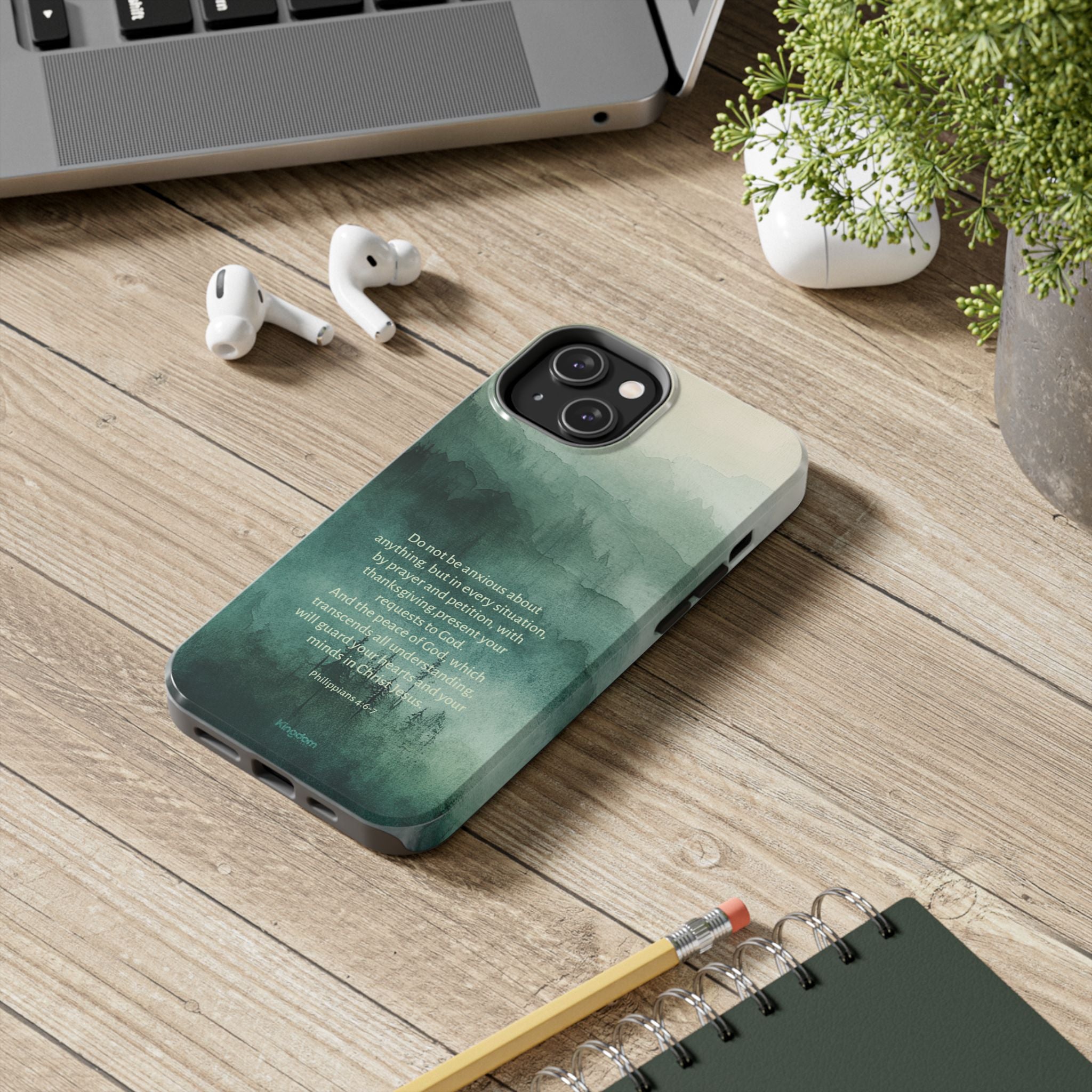 Be anxious for nothing - Philippians 4:6-7 Phone Case