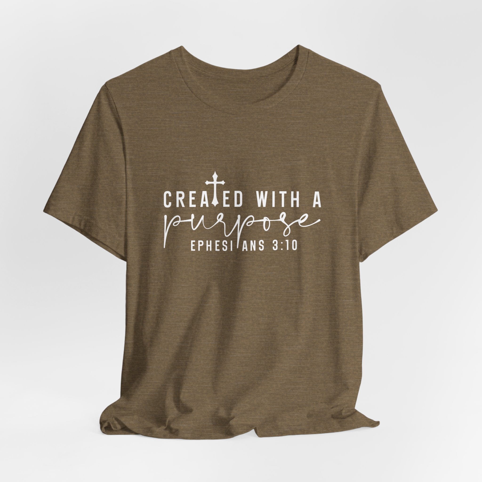 Created with a Purpose Inspirational Christian Short Sleeve T-Shirt