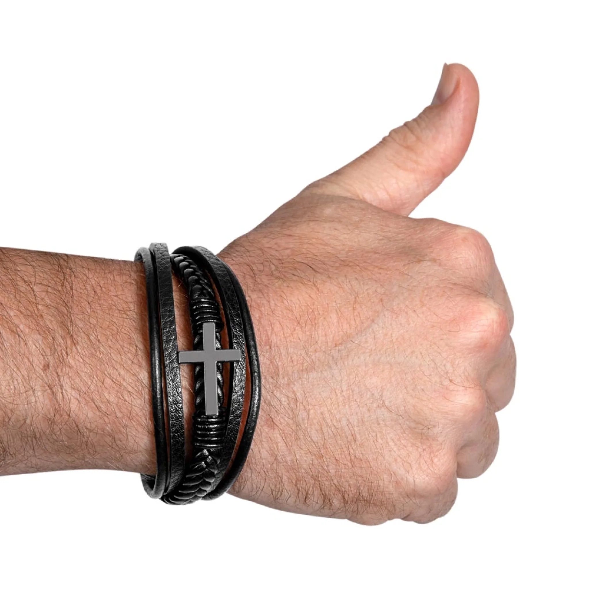 Men's Cross Bracelet LF 3