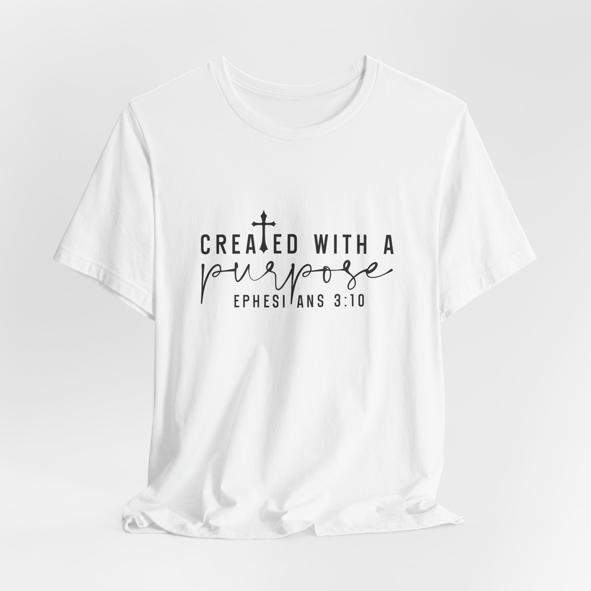 Created with a Purpose Inspirational Christian Short Sleeve T-Shirt