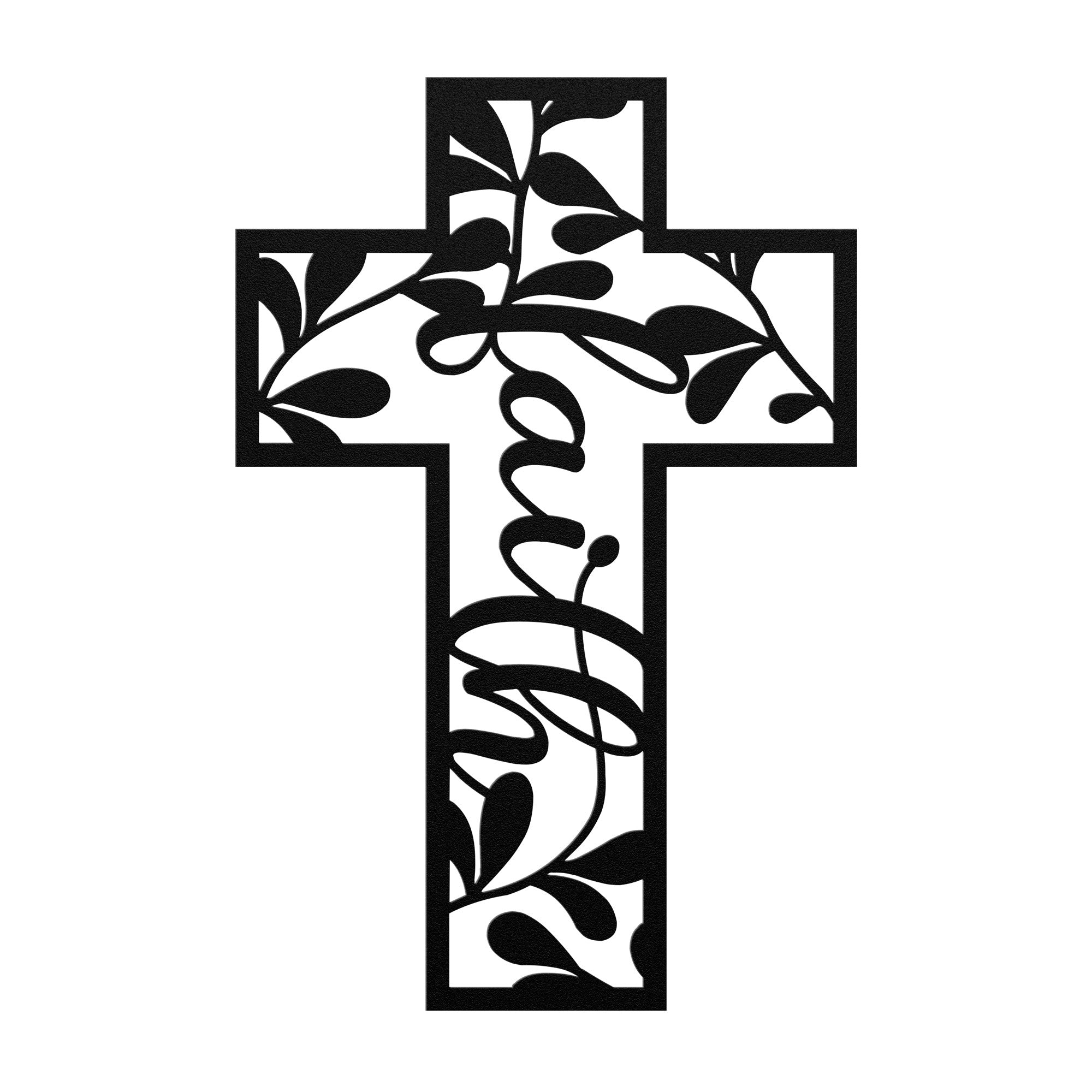 Flourishing Faith Cross Metal Wall Art