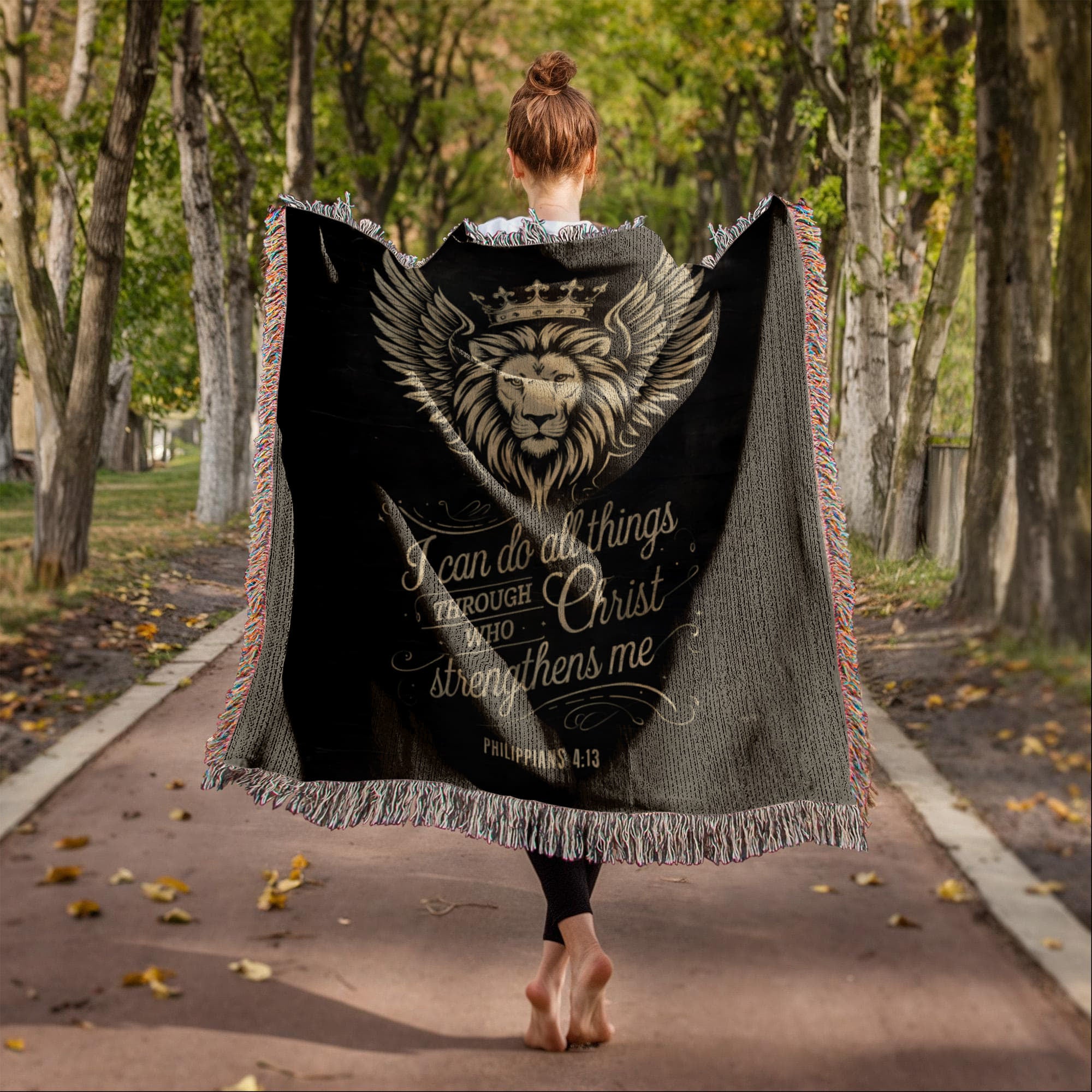 I can do all things through Christ - Philippians 4:13 Woven Heirloom Blanket