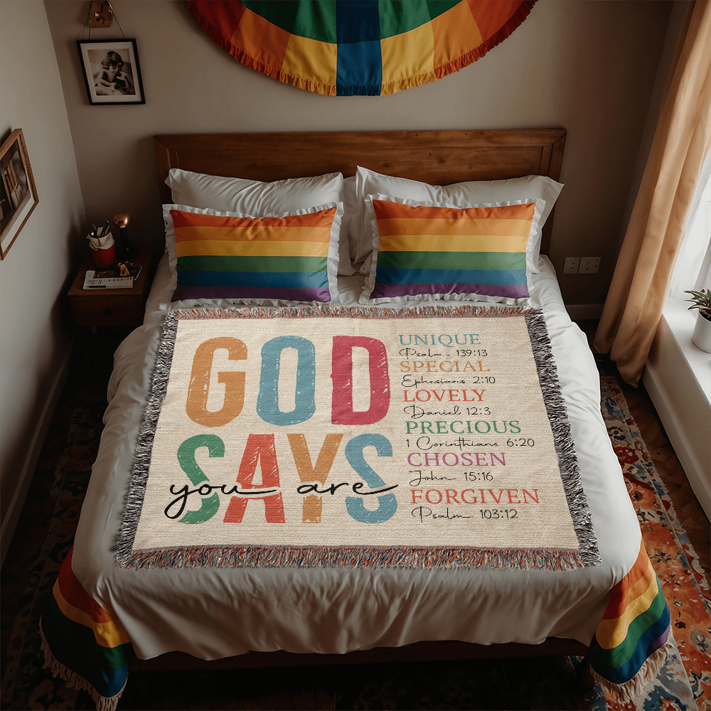 God says you are Woven Heirloom Blanket